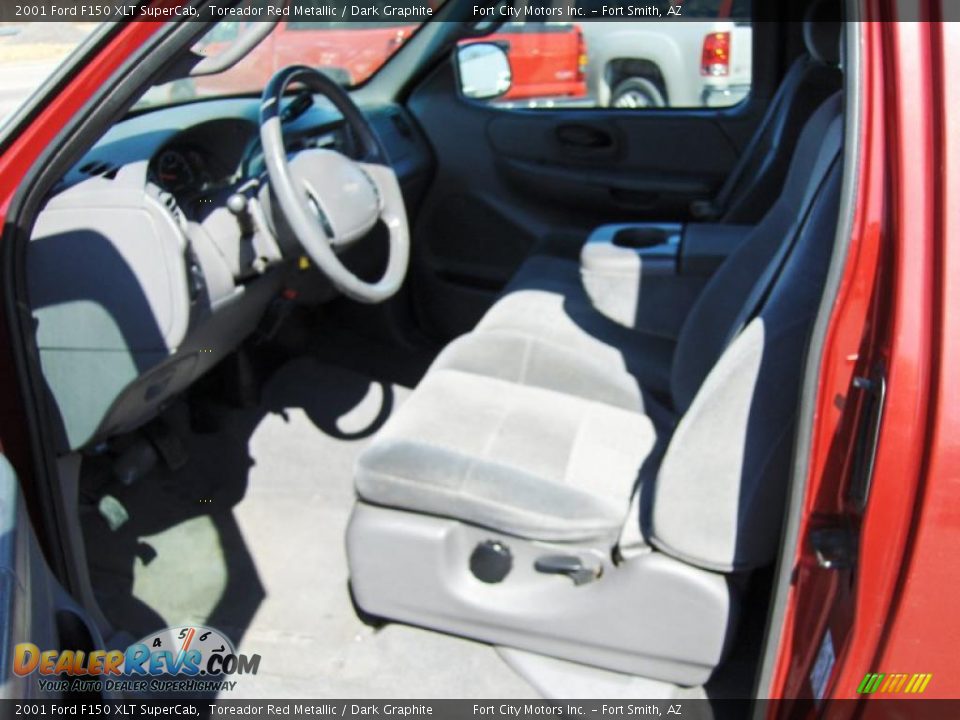 2001 Ford F150 XLT SuperCab Toreador Red Metallic / Dark Graphite Photo #5