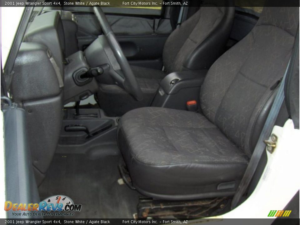2001 Jeep Wrangler Sport 4x4 Stone White / Agate Black Photo #5