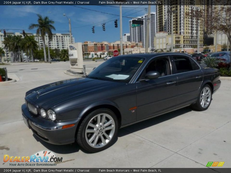 2004 Jaguar XJ XJR Dark Blue Grey Pearl Metallic / Charcoal Photo #1