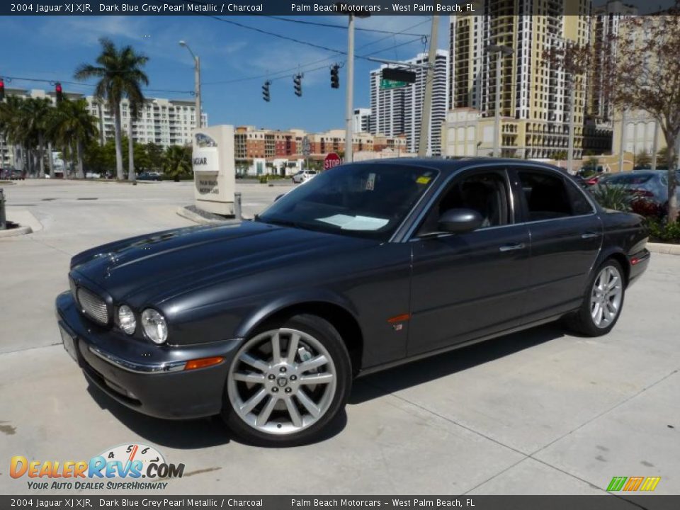 2004 Jaguar XJ XJR Dark Blue Grey Pearl Metallic / Charcoal Photo #4