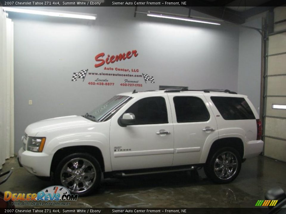 2007 Chevrolet Tahoe Z71 4x4 Summit White / Ebony Photo #2