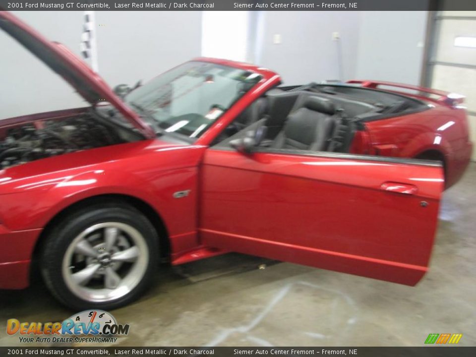 2001 Ford Mustang GT Convertible Laser Red Metallic / Dark Charcoal Photo #2