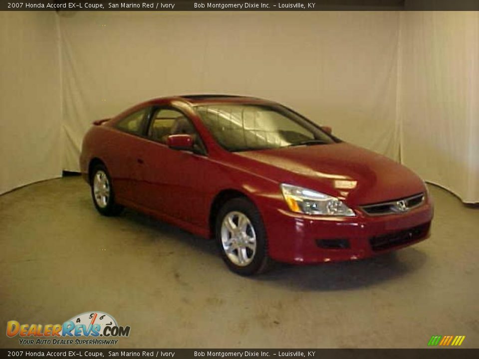 2007 Honda Accord EX-L Coupe San Marino Red / Ivory Photo #1
