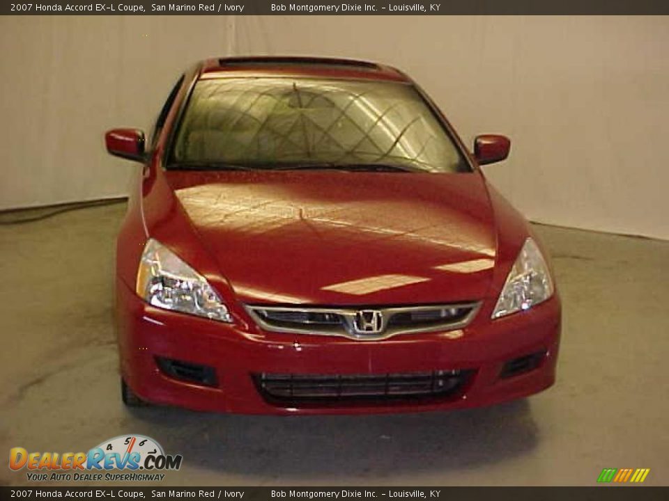 2007 Honda Accord EX-L Coupe San Marino Red / Ivory Photo #2