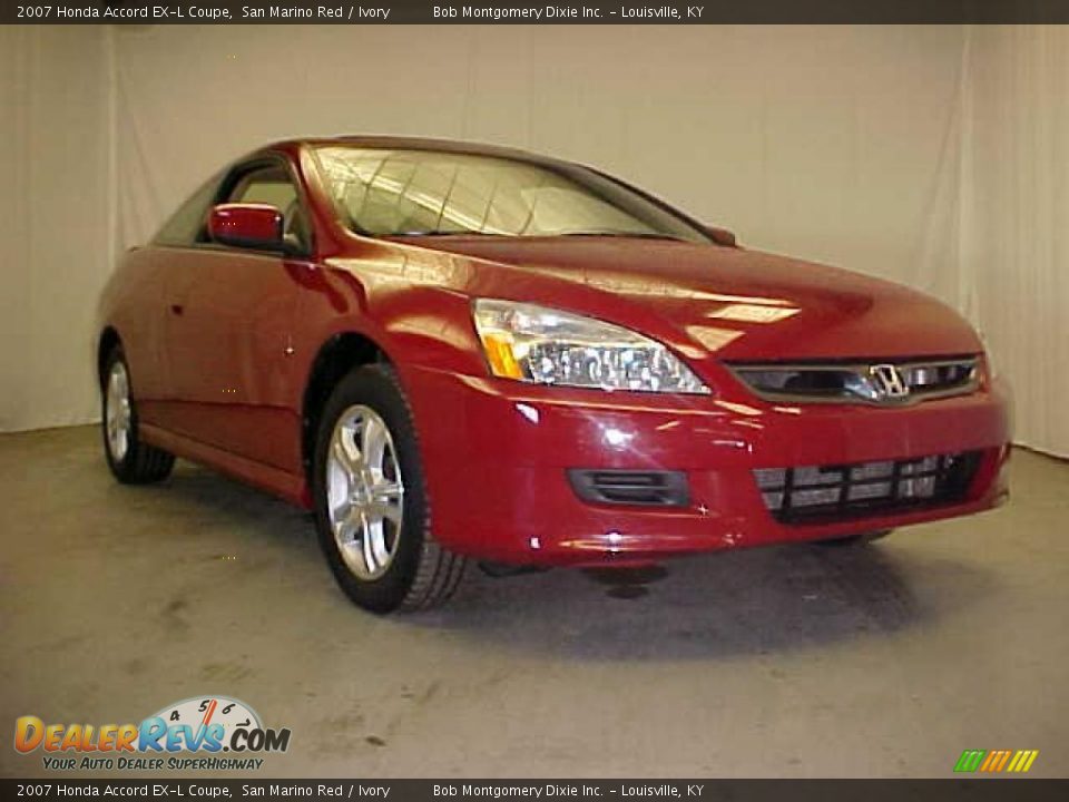 2007 Honda Accord EX-L Coupe San Marino Red / Ivory Photo #4