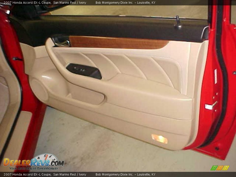 2007 Honda Accord EX-L Coupe San Marino Red / Ivory Photo #7