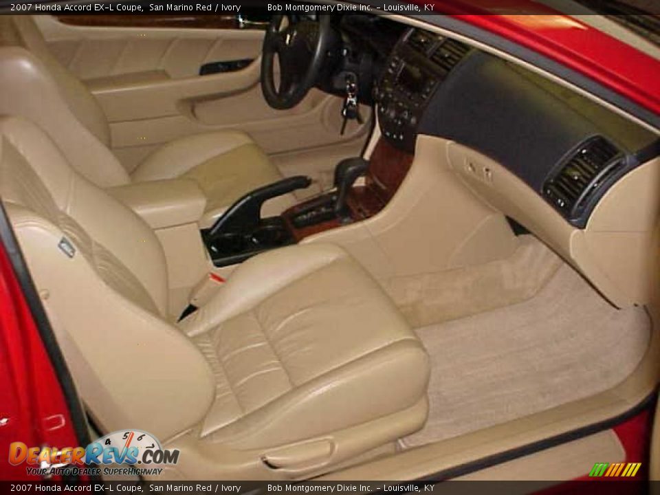 2007 Honda Accord EX-L Coupe San Marino Red / Ivory Photo #8
