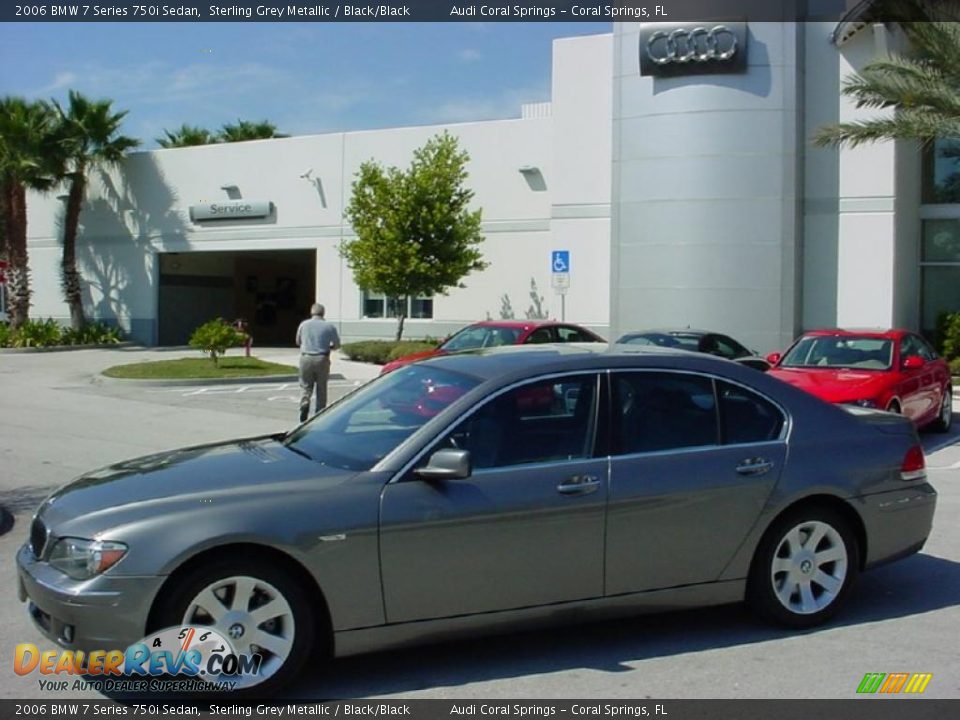 2006 BMW 7 Series 750i Sedan Sterling Grey Metallic / Black/Black Photo #2