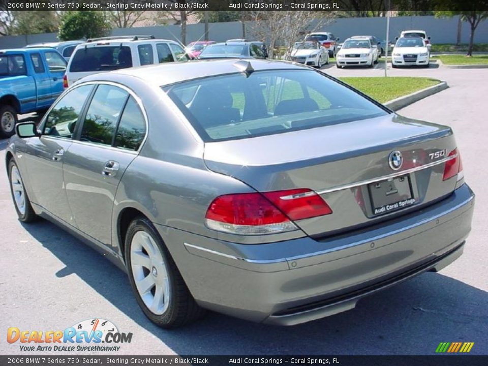 2006 BMW 7 Series 750i Sedan Sterling Grey Metallic / Black/Black Photo #3
