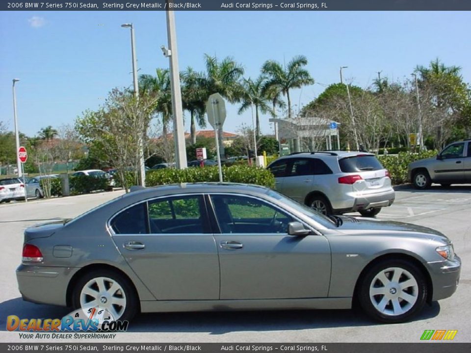 2006 BMW 7 Series 750i Sedan Sterling Grey Metallic / Black/Black Photo #6