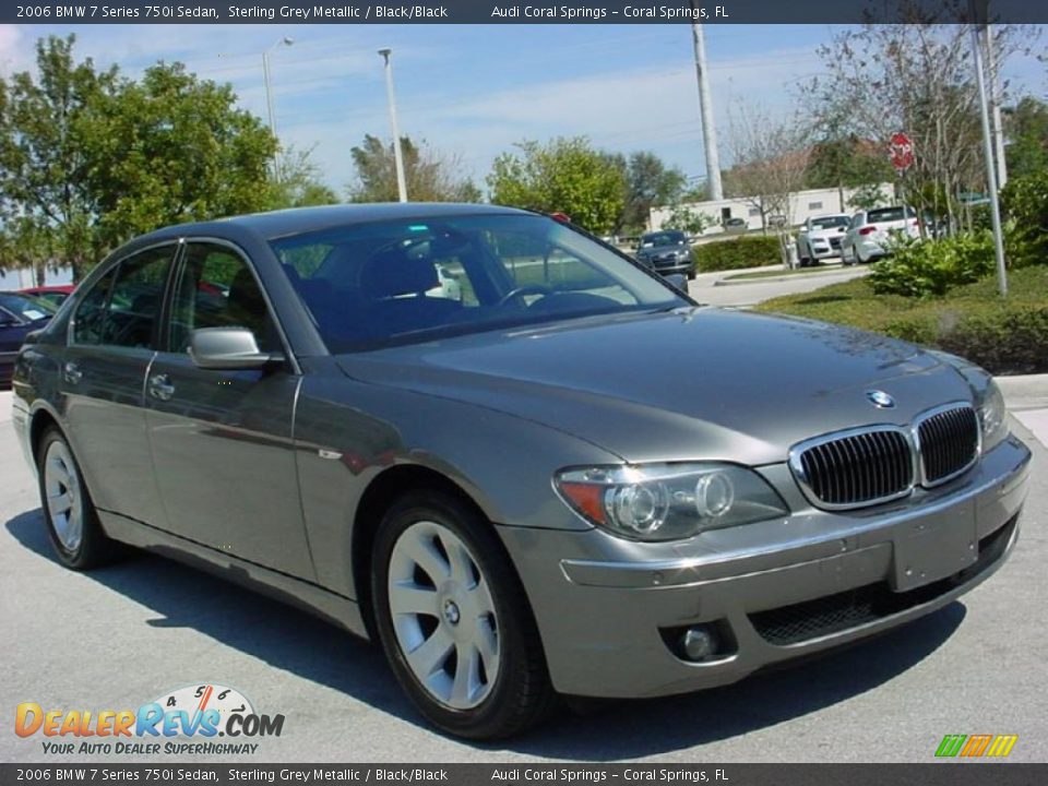 2006 BMW 7 Series 750i Sedan Sterling Grey Metallic / Black/Black Photo #7