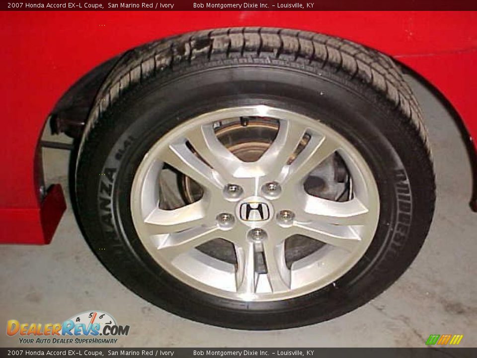 2007 Honda Accord EX-L Coupe San Marino Red / Ivory Photo #13