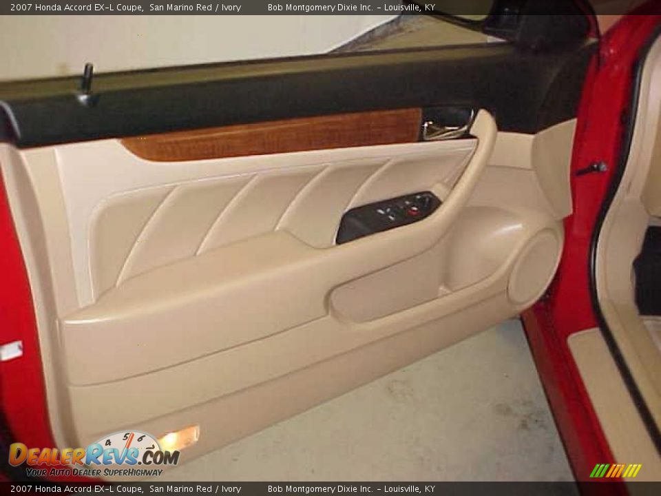 2007 Honda Accord EX-L Coupe San Marino Red / Ivory Photo #14