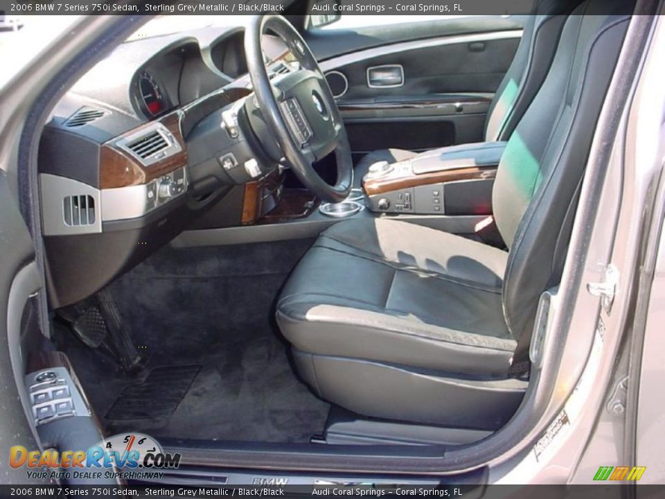 2006 BMW 7 Series 750i Sedan Sterling Grey Metallic / Black/Black Photo #10