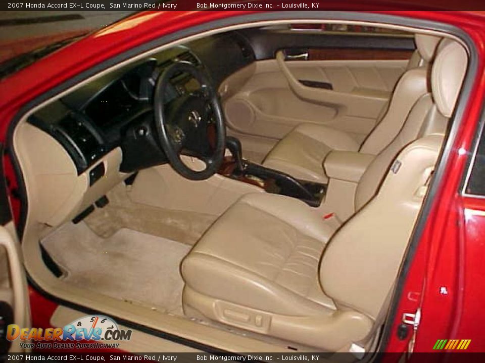 2007 Honda Accord EX-L Coupe San Marino Red / Ivory Photo #15