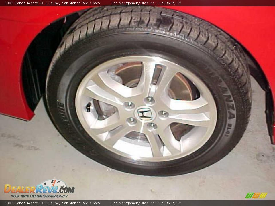 2007 Honda Accord EX-L Coupe San Marino Red / Ivory Photo #16
