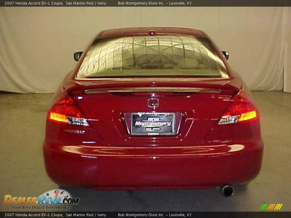 2007 Honda Accord EX-L Coupe San Marino Red / Ivory Photo #17