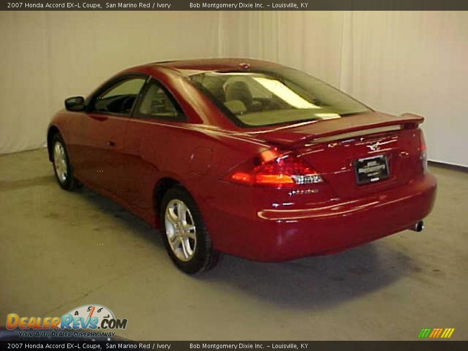 2007 Honda Accord EX-L Coupe San Marino Red / Ivory Photo #19