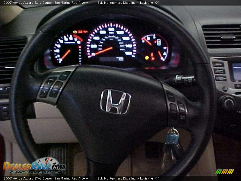 2007 Honda Accord EX-L Coupe San Marino Red / Ivory Photo #21