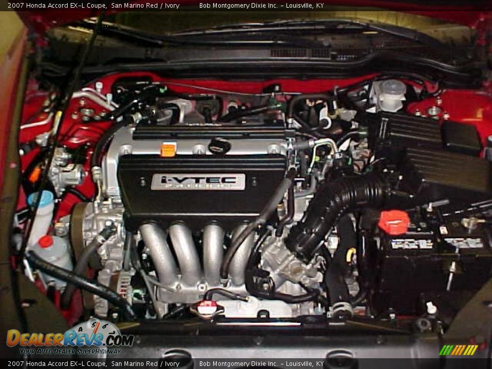 2007 Honda Accord EX-L Coupe San Marino Red / Ivory Photo #26