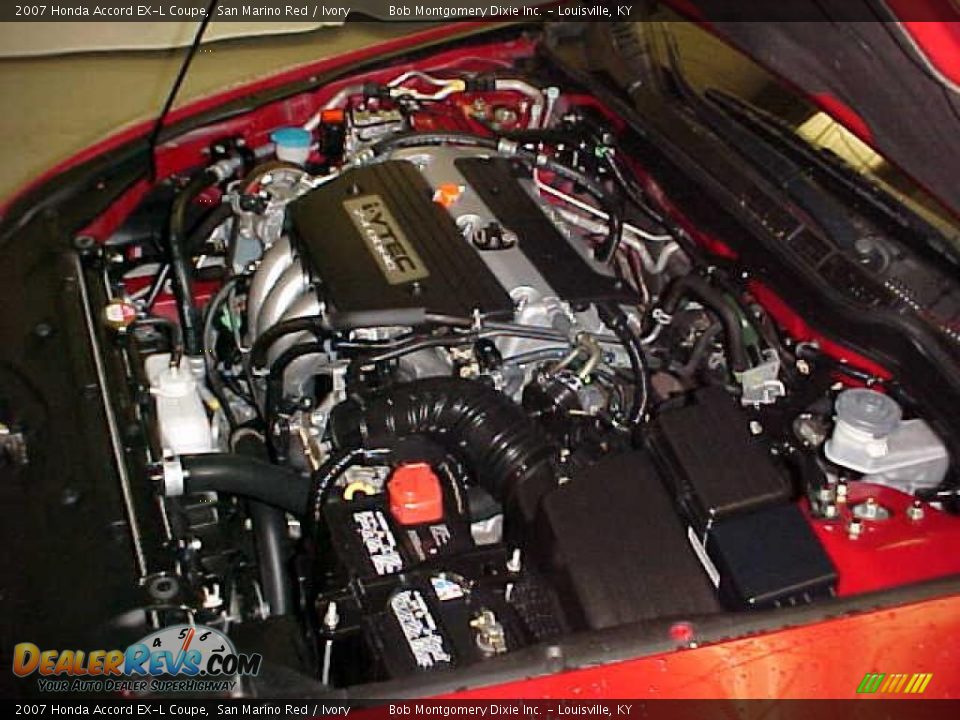 2007 Honda Accord EX-L Coupe San Marino Red / Ivory Photo #27