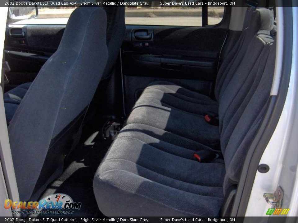 2002 Dodge Dakota SLT Quad Cab 4x4 Bright Silver Metallic / Dark Slate Gray Photo #10