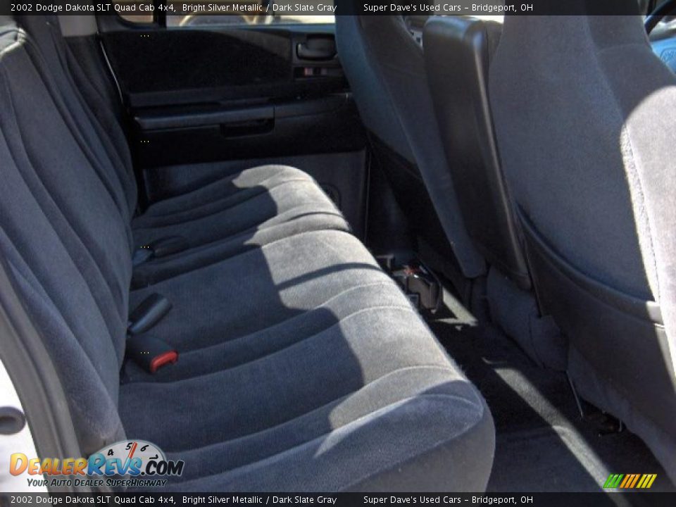 2002 Dodge Dakota SLT Quad Cab 4x4 Bright Silver Metallic / Dark Slate Gray Photo #12