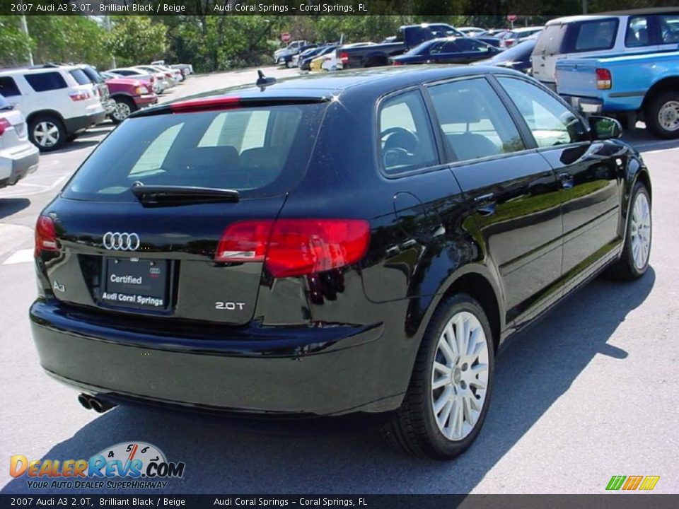 2007 Audi A3 2.0T Brilliant Black / Beige Photo #6