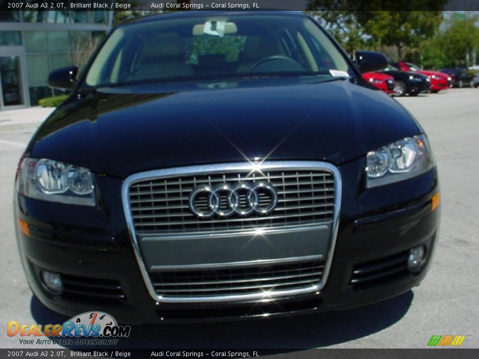 2007 Audi A3 2.0T Brilliant Black / Beige Photo #9