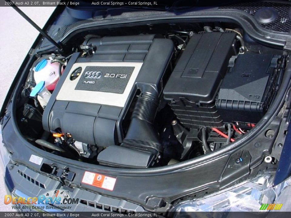 2007 Audi A3 2.0T Brilliant Black / Beige Photo #16