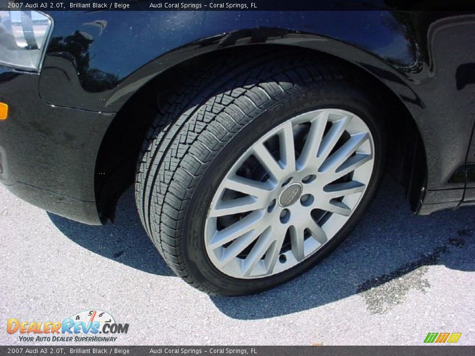 2007 Audi A3 2.0T Brilliant Black / Beige Photo #17