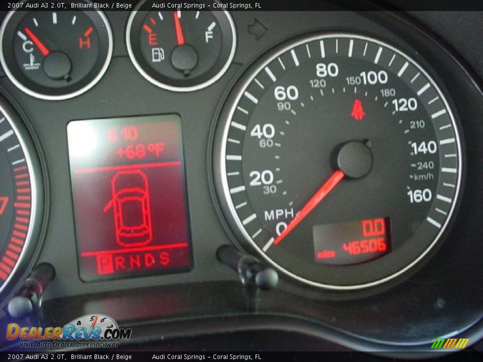 2007 Audi A3 2.0T Brilliant Black / Beige Photo #18