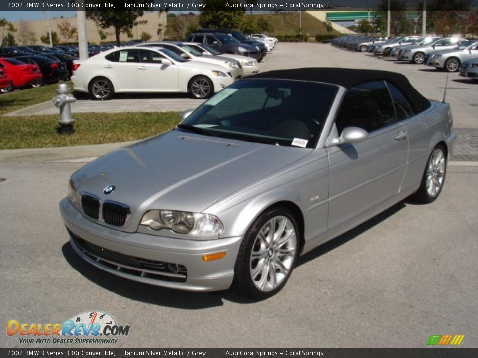 2002 BMW 3 Series 330i Convertible Titanium Silver Metallic / Grey Photo #1