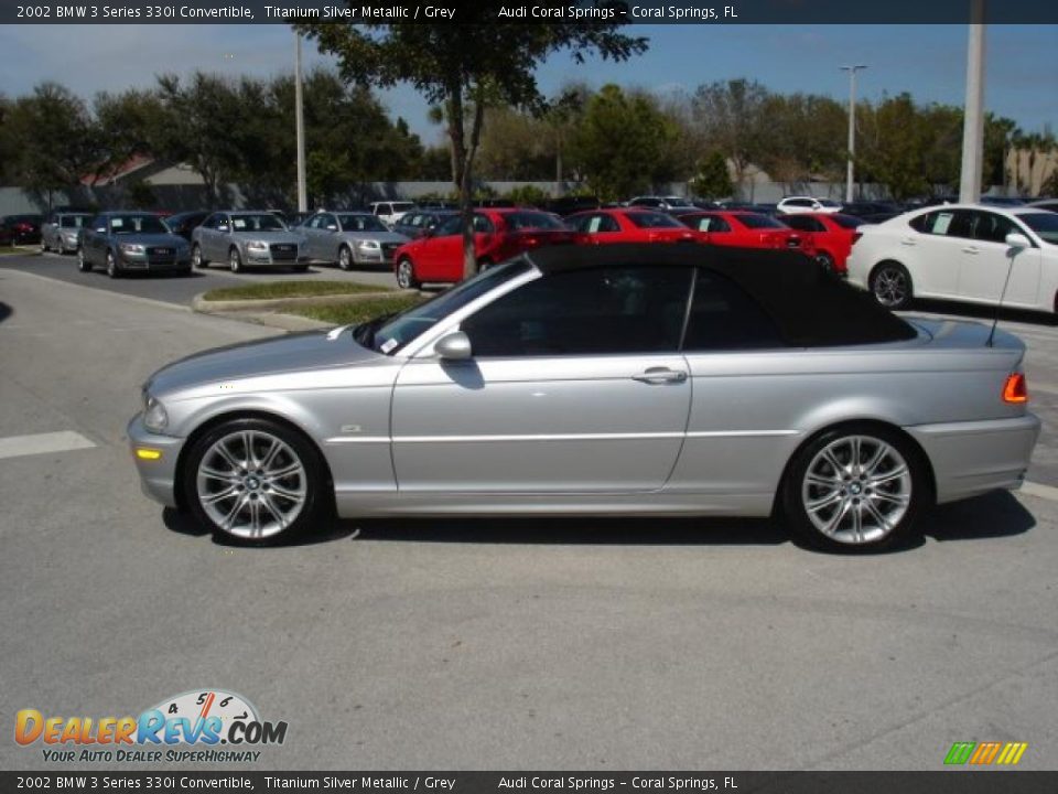 2002 BMW 3 Series 330i Convertible Titanium Silver Metallic / Grey Photo #2