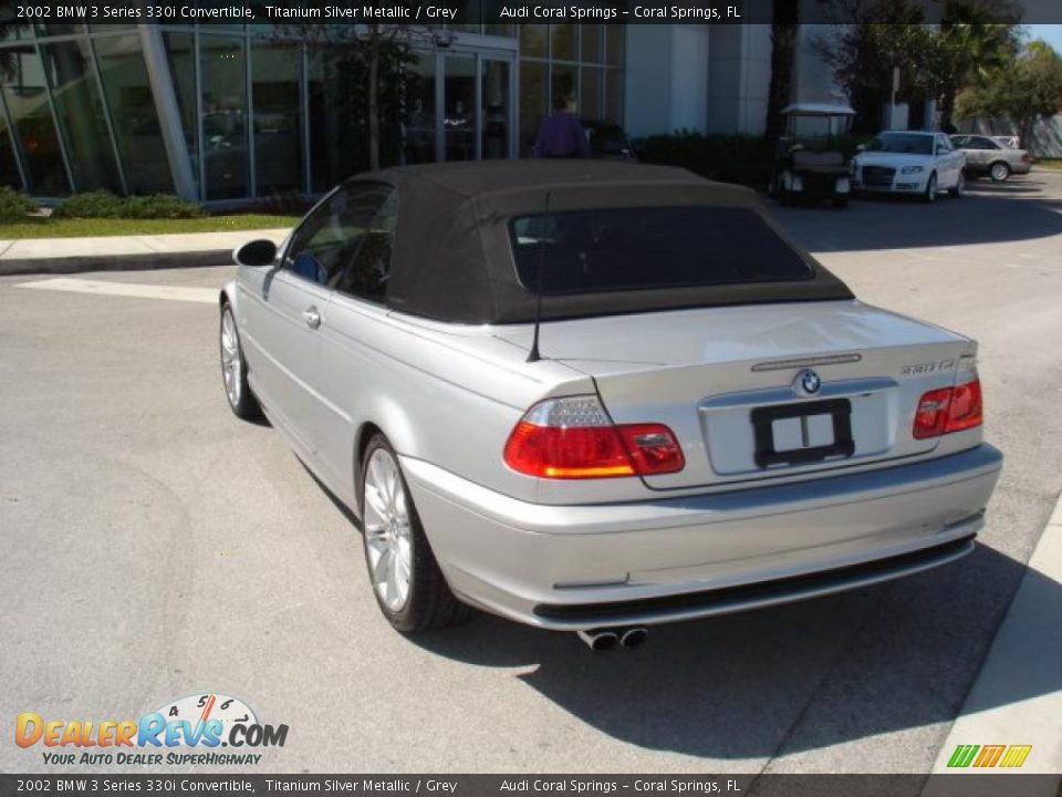 2002 BMW 3 Series 330i Convertible Titanium Silver Metallic / Grey Photo #3