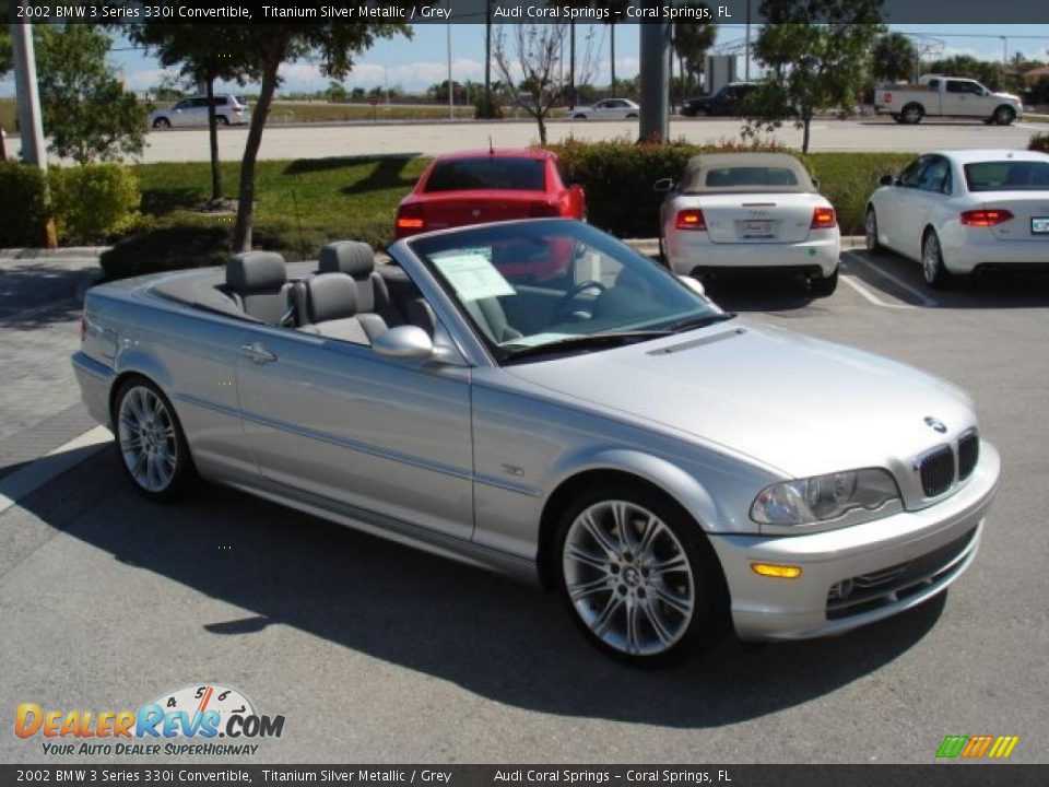 2002 BMW 3 Series 330i Convertible Titanium Silver Metallic / Grey Photo #4