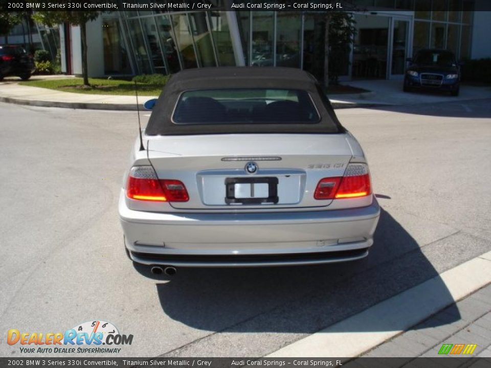 2002 BMW 3 Series 330i Convertible Titanium Silver Metallic / Grey Photo #5