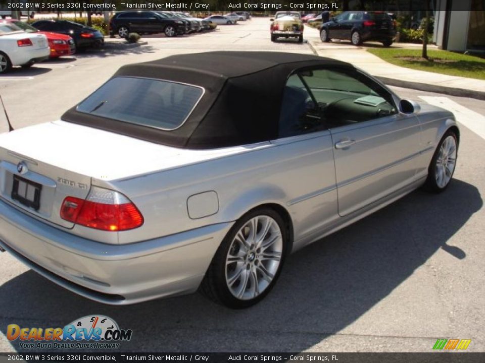 2002 BMW 3 Series 330i Convertible Titanium Silver Metallic / Grey Photo #6