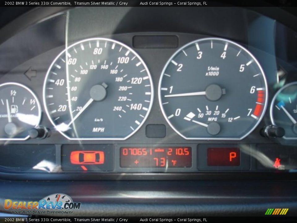 2002 BMW 3 Series 330i Convertible Titanium Silver Metallic / Grey Photo #8
