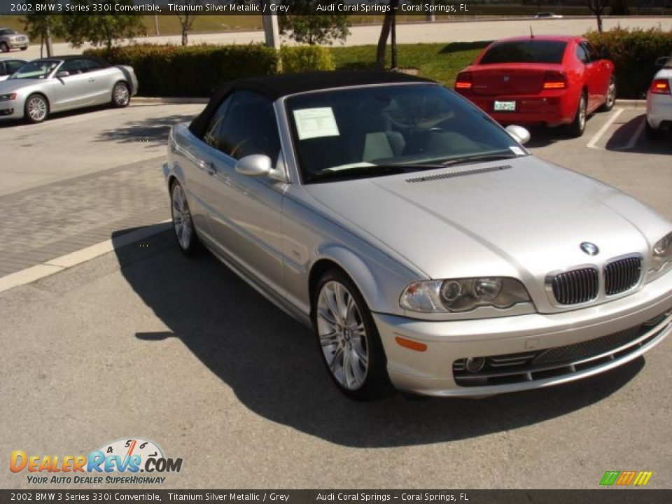 2002 BMW 3 Series 330i Convertible Titanium Silver Metallic / Grey Photo #11