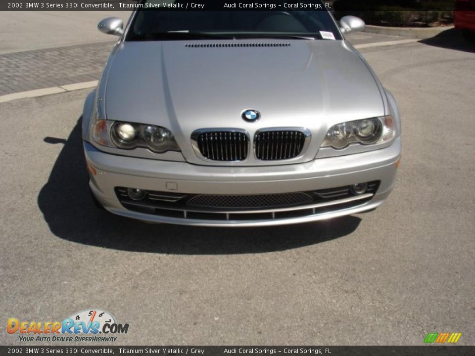 2002 BMW 3 Series 330i Convertible Titanium Silver Metallic / Grey Photo #12