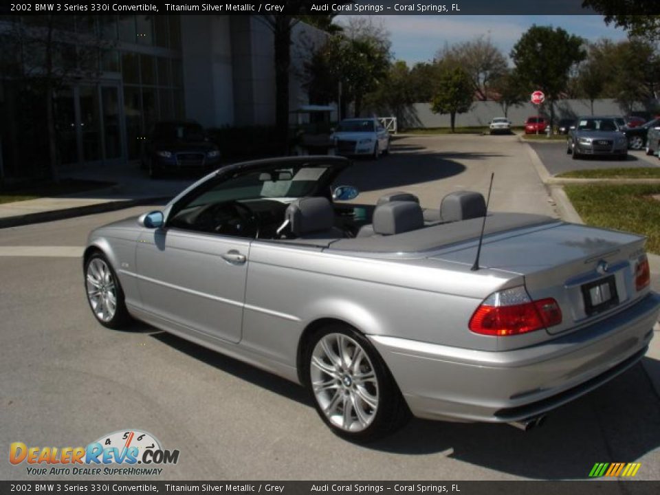 2002 BMW 3 Series 330i Convertible Titanium Silver Metallic / Grey Photo #13
