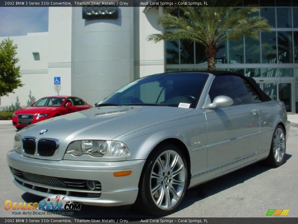 2002 BMW 3 Series 330i Convertible Titanium Silver Metallic / Grey Photo #15