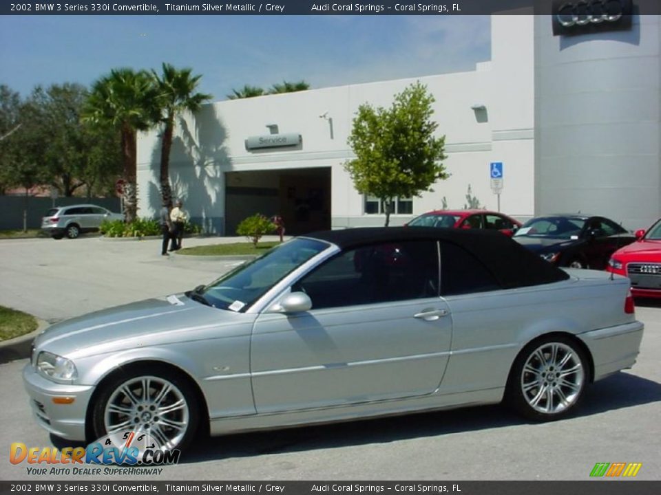 2002 BMW 3 Series 330i Convertible Titanium Silver Metallic / Grey Photo #16