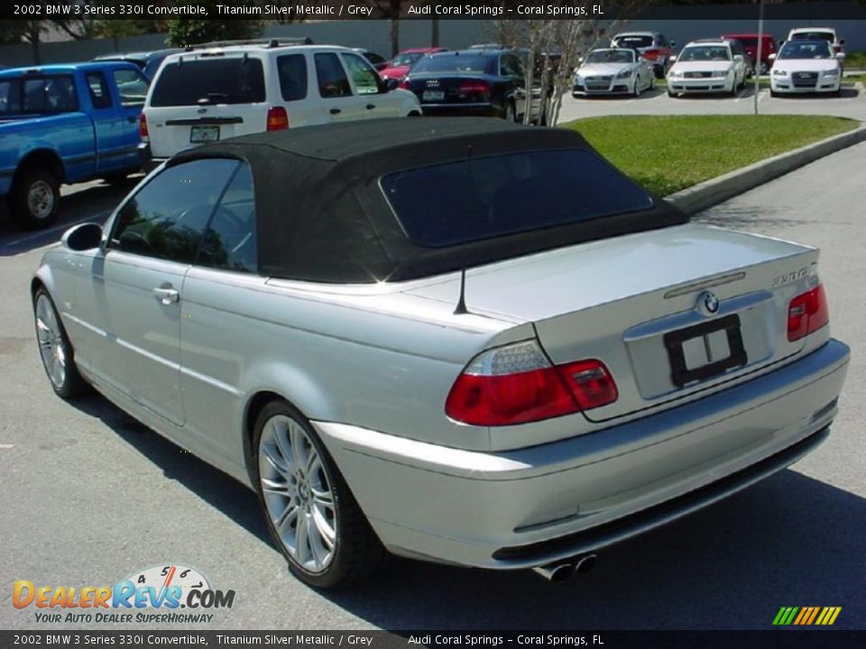 2002 BMW 3 Series 330i Convertible Titanium Silver Metallic / Grey Photo #17