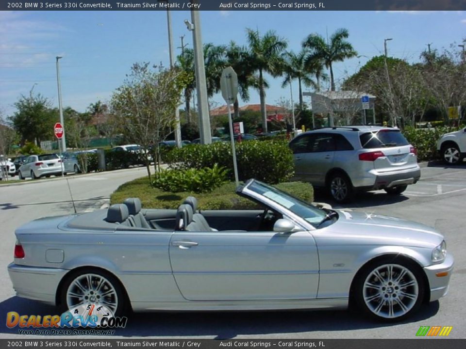 2002 BMW 3 Series 330i Convertible Titanium Silver Metallic / Grey Photo #20