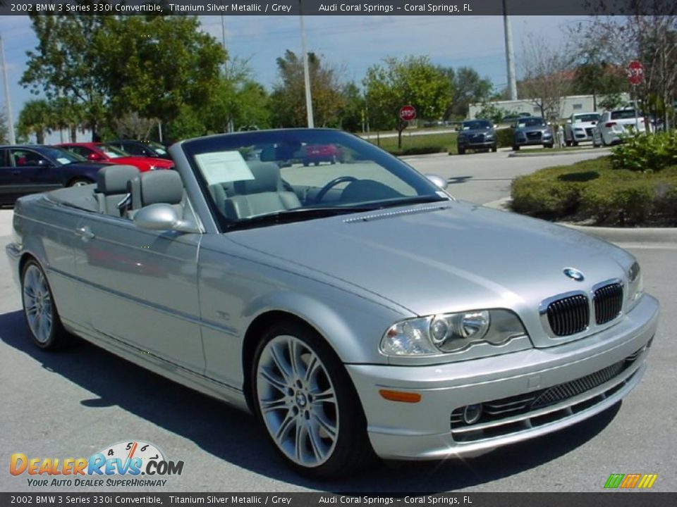 2002 BMW 3 Series 330i Convertible Titanium Silver Metallic / Grey Photo #21