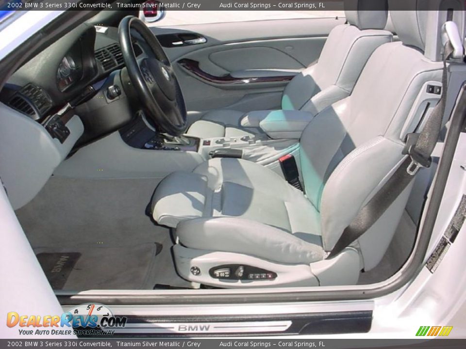 2002 BMW 3 Series 330i Convertible Titanium Silver Metallic / Grey Photo #24