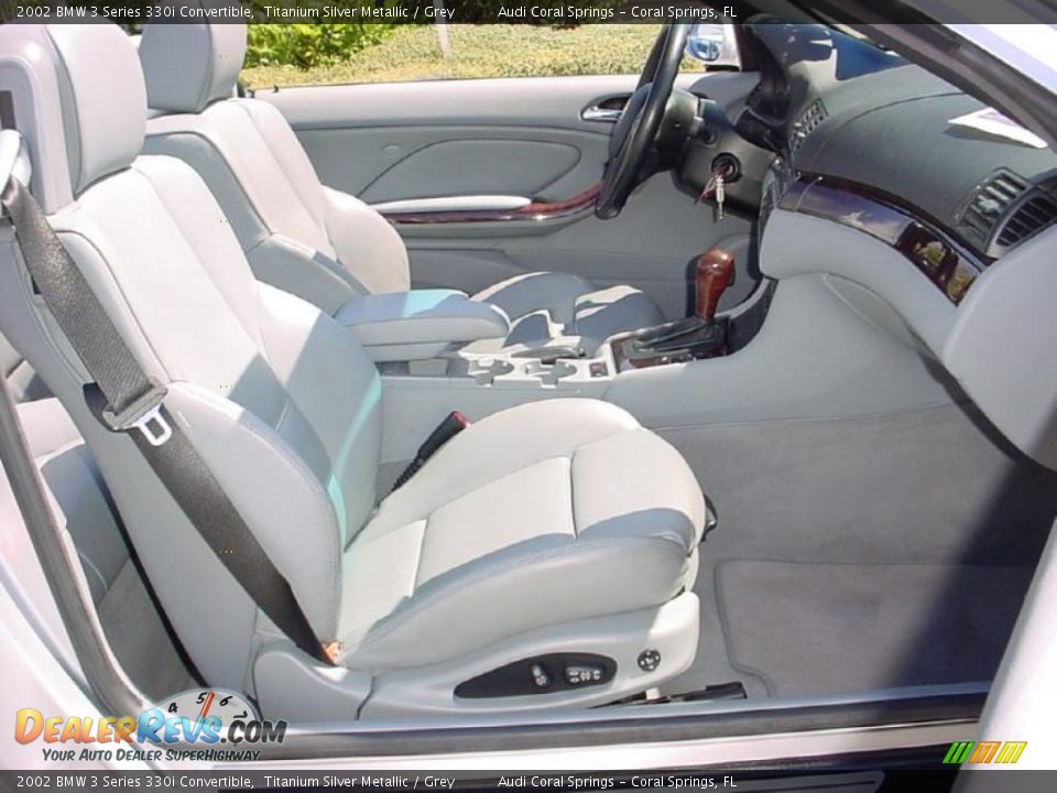 2002 BMW 3 Series 330i Convertible Titanium Silver Metallic / Grey Photo #25