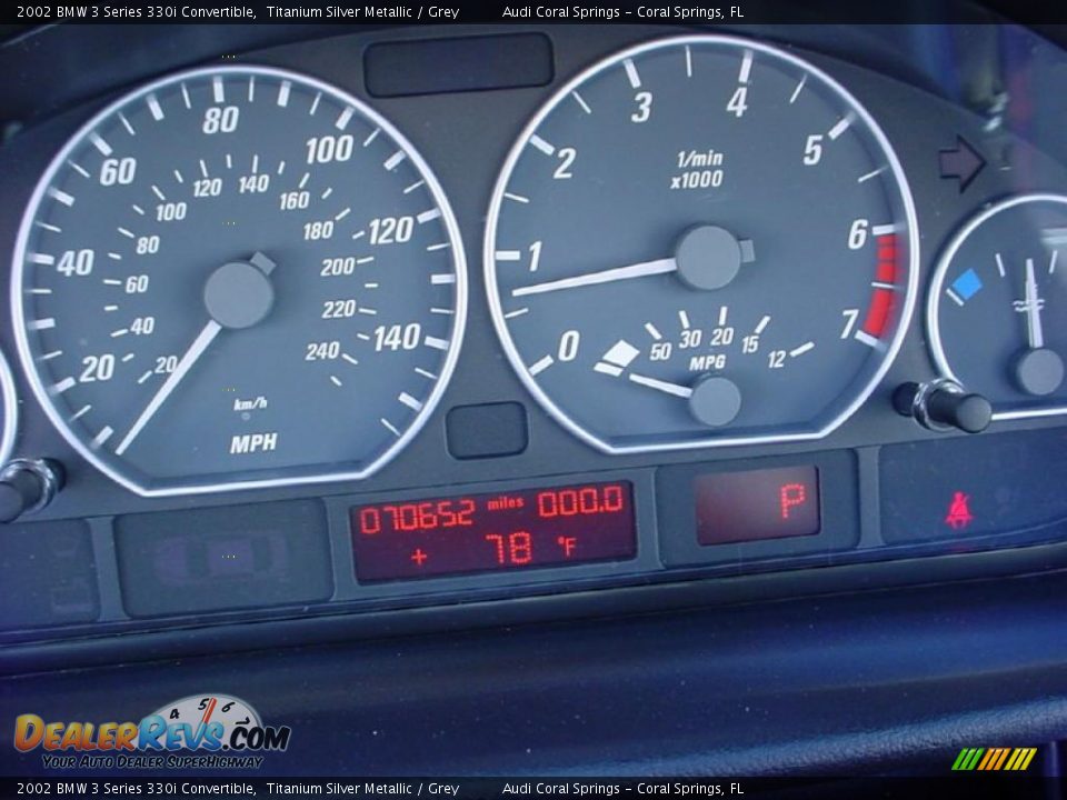 2002 BMW 3 Series 330i Convertible Titanium Silver Metallic / Grey Photo #30